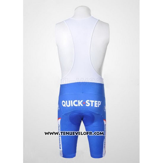 2010 Maillot Ciclismo Quick Step Floor Lider Rouge et Blanc Manches Courtes et Cuissard